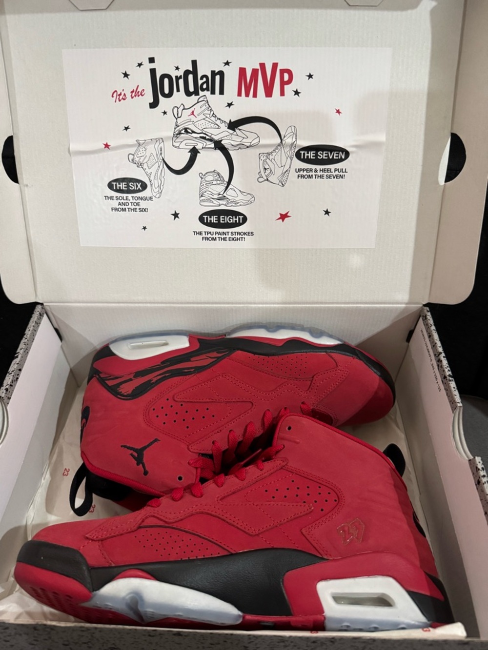 Jordan MVP Nike Air ‘Raging Bull’ Red and Black Retro High-Top Sneakers